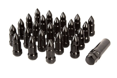 Rugged Ridge Lug Bullet Style Black 1/2-20 - Wheel and Tire Accessories
