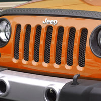 Rugged Ridge Mesh Grille Insert Black 07-18 Jeep Wrangler - Bumpers Grilles & Guards