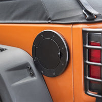 Rugged Ridge Non-Locking Gas Cap Door Black 07-18 Jeep Wrangler - Fuel Delivery