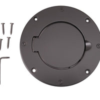 Rugged Ridge Non-Locking Gas Cap Door Black 97-06 Jeep Wrangler - Fuel Delivery