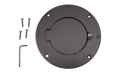 Rugged Ridge Non-Locking Gas Cap Door Black 97-06 Jeep Wrangler - Fuel Delivery