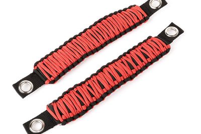 Rugged Ridge Paracord A-Pillar Grab Handle Red 07-18 Jeep Wrangler JK - Interior Accessories
