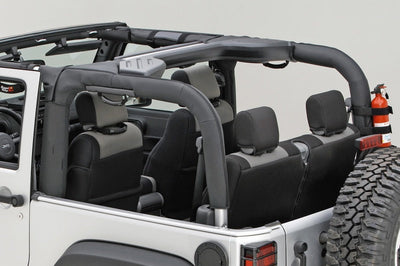 Rugged Ridge Roll Bar Cover Black Polyester 07-18 Jeep Wrangler JK - Safety