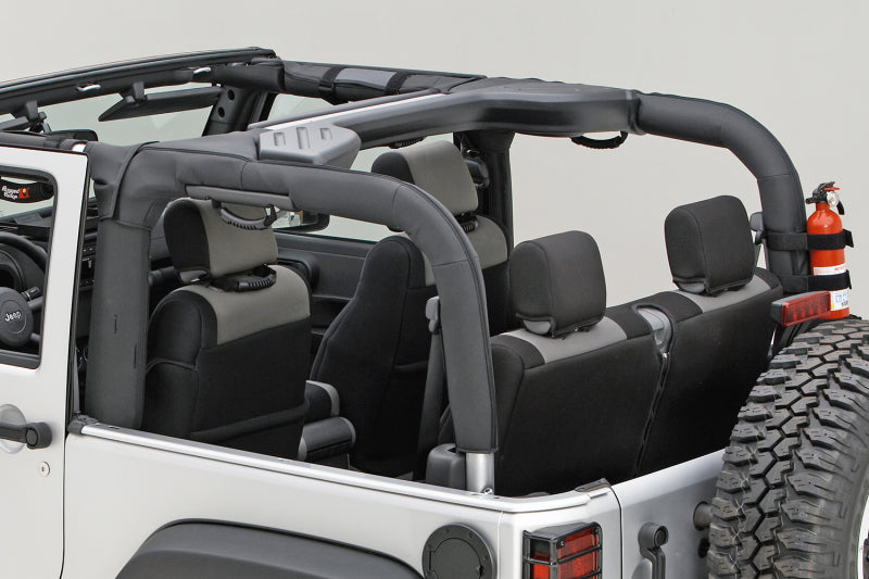 Rugged Ridge Roll Bar Cover Black Polyester 07-18 Jeep Wrangler JK - Safety