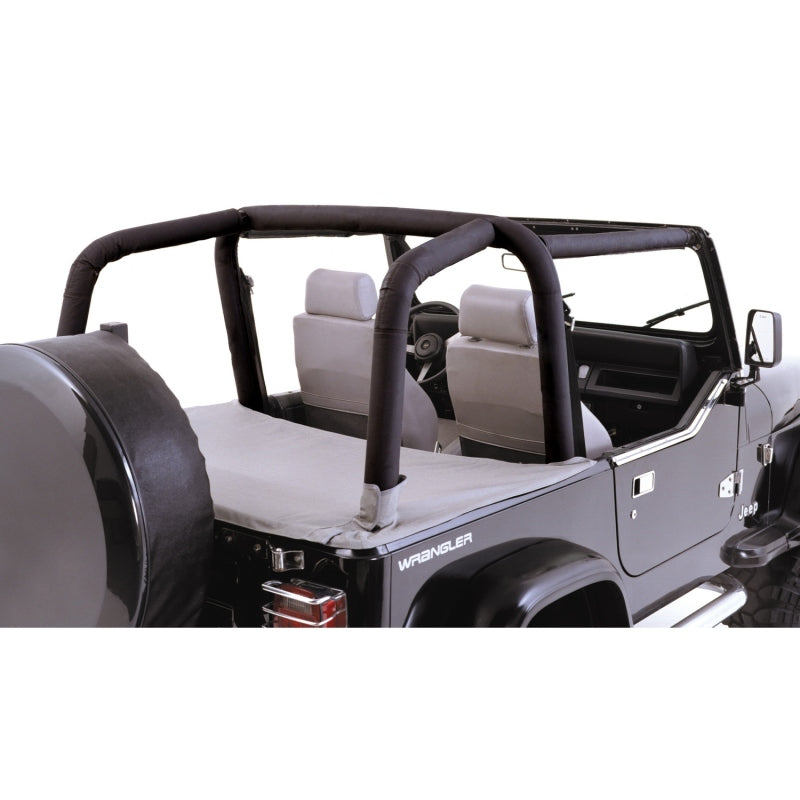 Rugged Ridge Roll Bar Cover Kit Black Denim 97-02 Jeep Wrangler - Safety