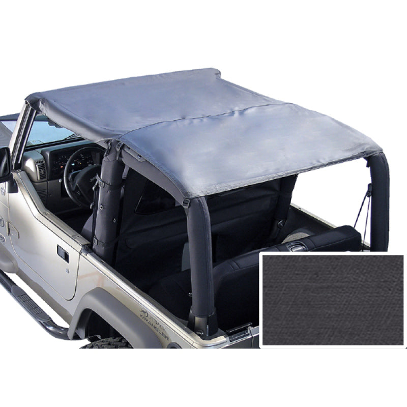 Rugged Ridge Roll Bar Top Black Denim 76-86 Jeep CJ7&87-91Jeep Wrangler YJ - Roofs & Roof Accessories