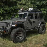 Rugged Ridge Roof Rack with Basket 18-20 Jeep Wrangler JL 4Dr Hardtops - Roofs & Accessories