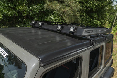 Rugged Ridge Roof Rack with Basket 18-20 Jeep Wrangler JL 4Dr Hardtops - Roofs & Accessories