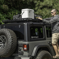 Rugged Ridge Roof Rack with Basket 18-20 Jeep Wrangler JL 4Dr Hardtops - Roofs & Accessories