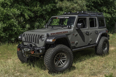 Rugged Ridge Roof Rack with Basket 18-20 Jeep Wrangler JL 4Dr Hardtops - Roofs & Accessories