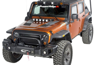 Rugged Ridge Round 56.5in Sherpa Roof Rack Crossbars - Roofs & Accessories