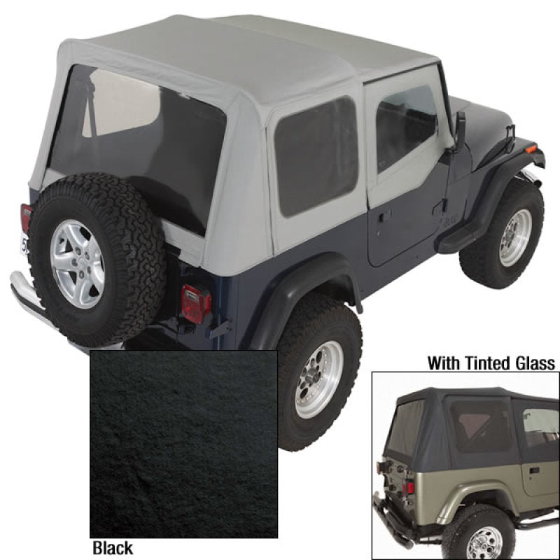 Rugged Ridge S-Top Door Skins Black Tinted Windows 88-95 Jeep Wrangler YJ - Roofs & Roof Accessories