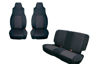 Rugged Ridge Seat Cover Kit Black 03-06 Jeep Wrangler TJ - Body Armor & Protection