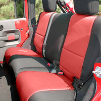 Rugged Ridge Seat Cover Kit Black/Red 11-18 Jeep Wrangler JK 4dr - Body Armor & Protection