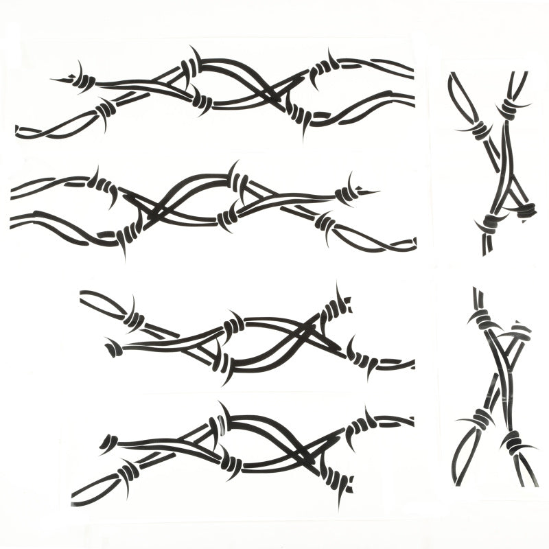 Rugged Ridge Side Decals Pair Barbed Wire 07-18 Jeep Wrangler - Exterior Styling