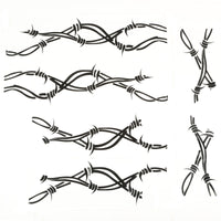 Rugged Ridge Side Decals Pair Barbed Wire 07-18 Jeep Wrangler - Exterior Styling