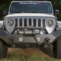 Rugged Ridge Spartan Front Bumper HCE W/Overrider 18-20 Jeep Wrangler JL/JT - Bumpers Grilles & Guards