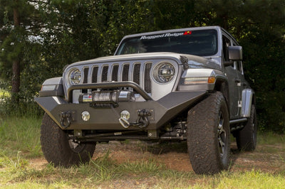 Rugged Ridge Spartan Front Bumper HCE W/Overrider 18-20 Jeep Wrangler JL/JT - Bumpers Grilles & Guards