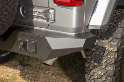 Rugged Ridge Spartan Rear Bumper Full Width 18-20 Jeep Wrangler JL - Bumpers Grilles & Guards