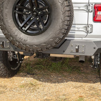 Rugged Ridge Spartan Rear Bumper Full Width 18-20 Jeep Wrangler JL - Bumpers Grilles & Guards