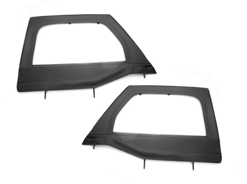Rugged Ridge Upper Soft Door Kit Front Black Diamond 07-18 Jeep Wrangler JK - Exterior Styling