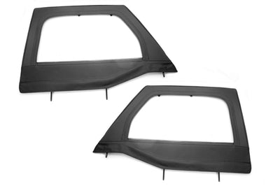 Rugged Ridge Upper Soft Door Kit Front Black Diamond 07-18 Jeep Wrangler JK - Exterior Styling