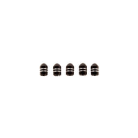 Rugged Ridge Valve Stem Cap Aluminum Black 5 Pack - Wheel and Tire Accessories