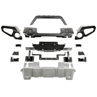 Rugged Ridge Venator Front Bumper W/Overrider & Winch Tray JL - Bumpers Grilles Guards
