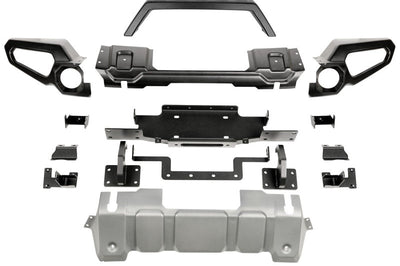 Rugged Ridge Venator Front Bumper W/Overrider & Winch Tray JL - Bumpers Grilles Guards