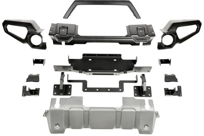 Rugged Ridge Venator Front Bumper W/Overrider & Winch Tray JL - Bumpers Grilles Guards
