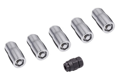 Rugged Ridge Wheel Lock Nut Set 5 Nuts w/Key Chrome M14-1.5 - and Tire Accessories