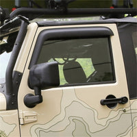 Rugged Ridge Window Visors Matte Black 07-18 2-Door Jeep Wrangler - Deflectors