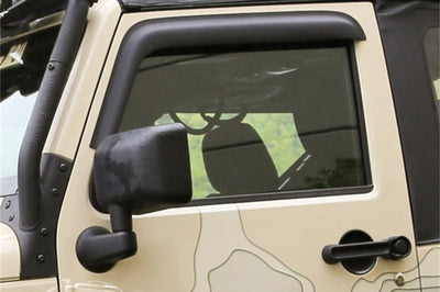 Rugged Ridge Window Visors Matte Black 07-18 2-Door Jeep Wrangler - Deflectors
