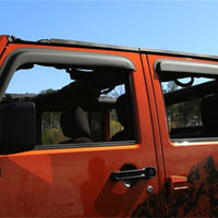 Rugged Ridge Window Visors Matte Black 07-18 4-Door Jeep Wrangler - Deflectors