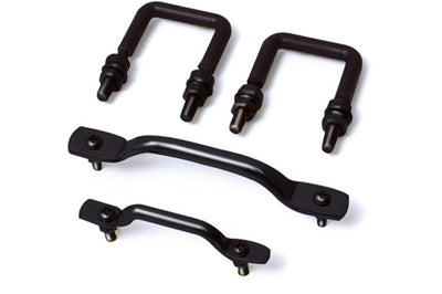 Rugged Ridge Windshield Tie Down Kit Black 55-95 Jeep CJ / Wrangler - Suspension