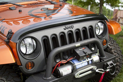 Rugged Ridge Wraparound Bug Deflector Smoke 07-18 Jeep Wrangler - Deflectors