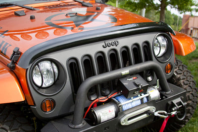 Rugged Ridge Wraparound Bug Deflector Smoke 07-18 Jeep Wrangler - Deflectors