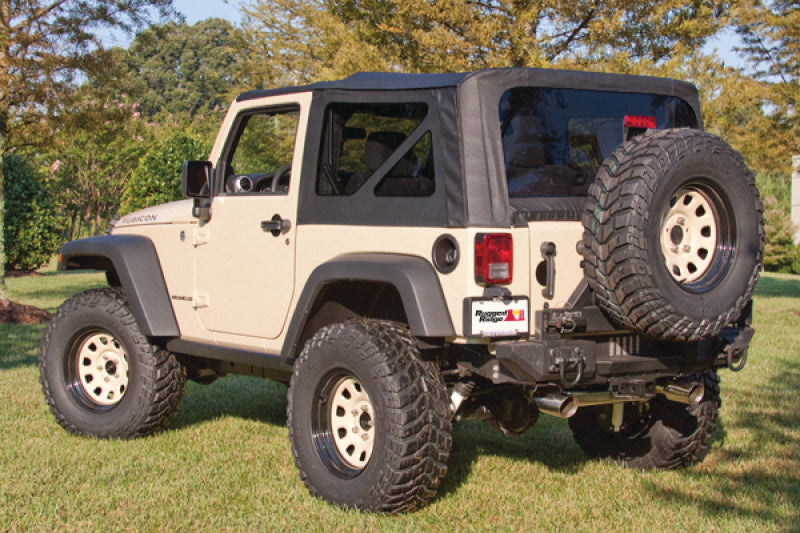 Rugged Ridge XHD Sailcloth Top Black 2-Door 07-09 Jeep Wrangler - Roofs & Roof Accessories