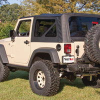 Rugged Ridge XHD Sailcloth Top Black 2-Door 07-09 Jeep Wrangler - Roofs & Roof Accessories