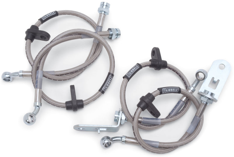 Russell Performance 05-06 Ford F-250/350 Super Duty 4WD with 6in Lift Brake Line Kit - Brakes Rotors & Pads
