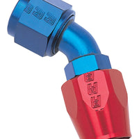 Russell Performance -10 AN Red/Blue 45 Degree Full Flow Hose End - Fabrication