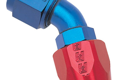 Russell Performance -10 AN Red/Blue 45 Degree Full Flow Hose End - Fabrication