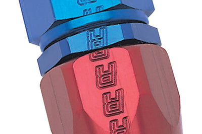 Russell Performance -10 AN Red/Blue Straight Full Flow Hose End - Fabrication