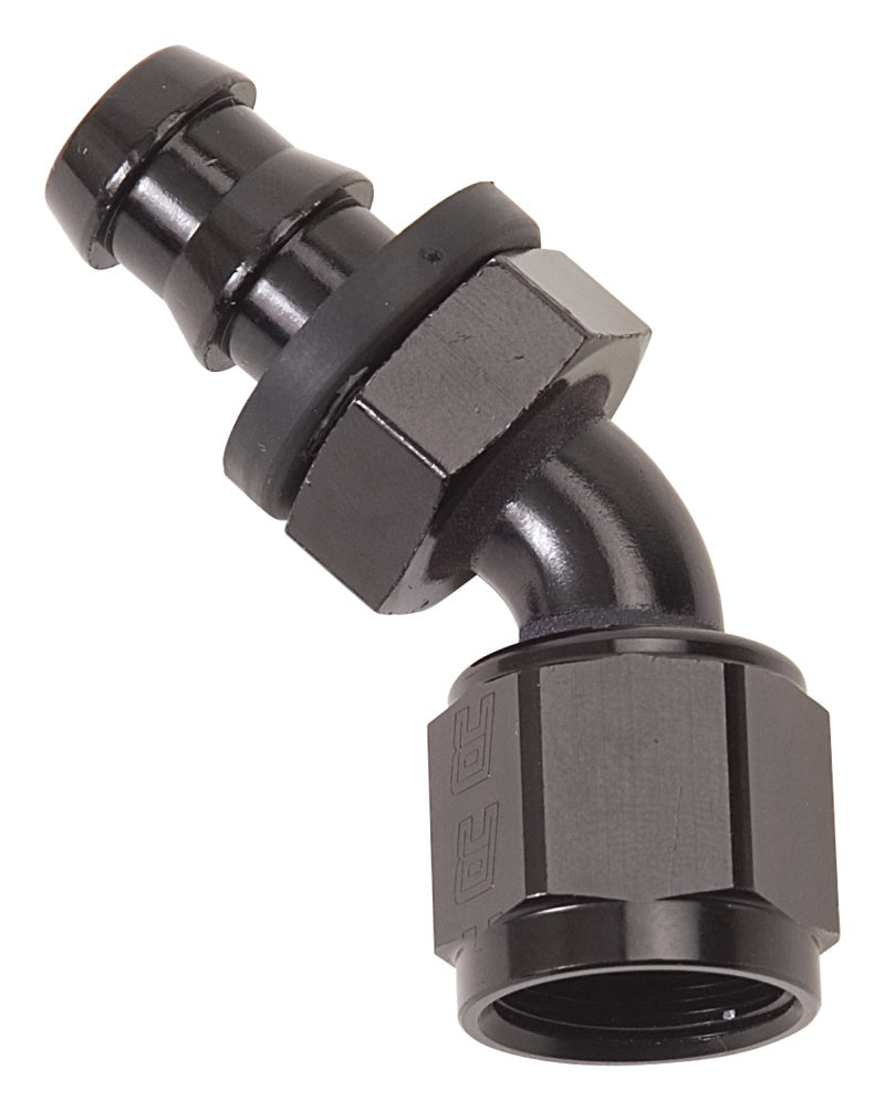 Russell Performance -10 AN Twist-Lok 45 Degree Hose End (Black) - Fabrication