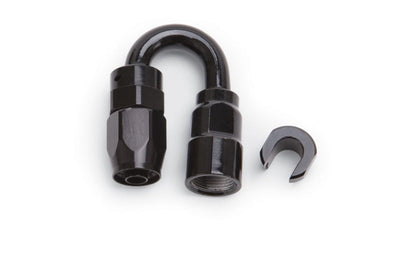 Russell Performance 3/8in SAE Quick Disc Female to -6 Hose Black 180 Degree End - Fabrication
