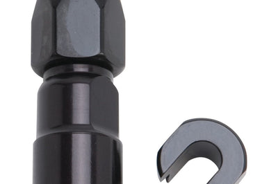 Russell Performance 3/8in SAE Quick Disc Female to -6 Hose Black Straight End - Fabrication