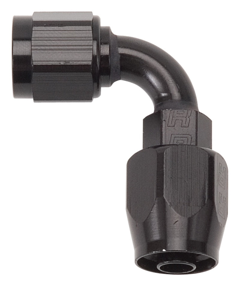 Russell Performance -4 AN Black 90 Degree Full Flow Hose End - Fabrication