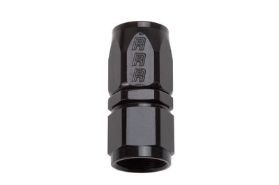 Russell Performance -4 AN Black Straight Full Flow Hose End - Fabrication