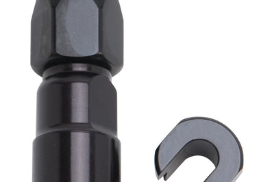 Russell Performance 5/16in SAE Quick Disc Female to -6 Hose Black Straight Degree End - Fabrication
