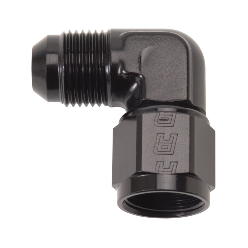 Russell Performance -6 AN 90 Degree Male to Female Fitting (Black) - Fabrication